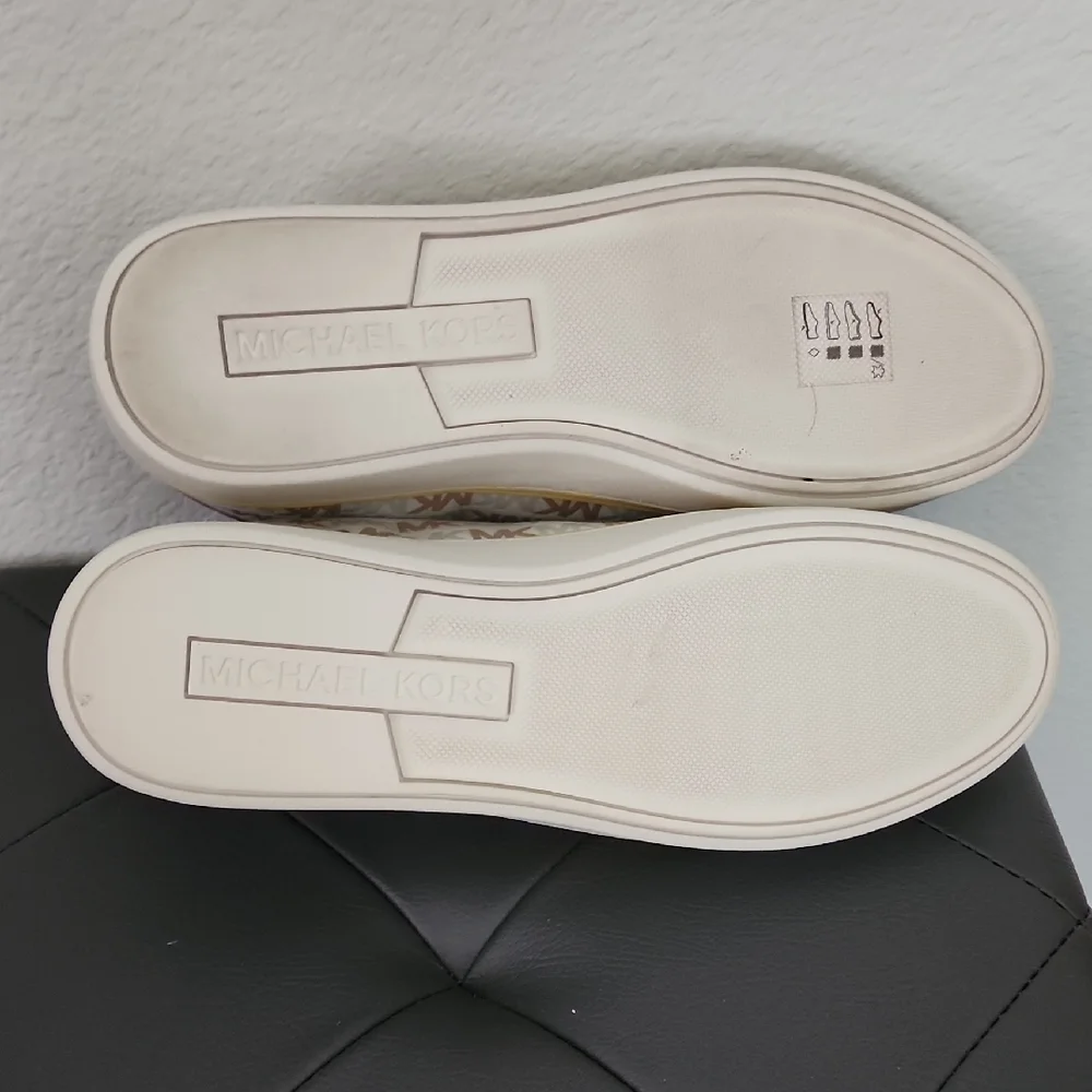 Michael Kors White and Yellow Sneakers - Picture 4 of 4